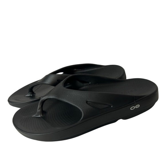 OOFOS Ooahh Sport Comfort Flip Flop Recovery Sandals Black Men’s size 11 main image 7